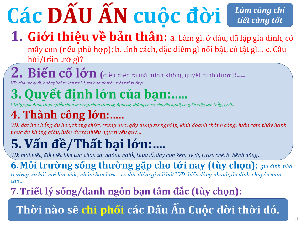 Các dấu ấn cuộc đời Các dấu ấn cuộc đời
