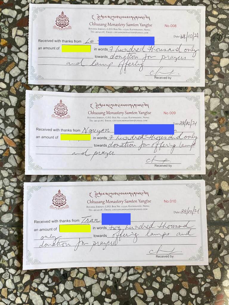 Khách đăng ký cúng fire puja Khách đăng ký cúng fire puja