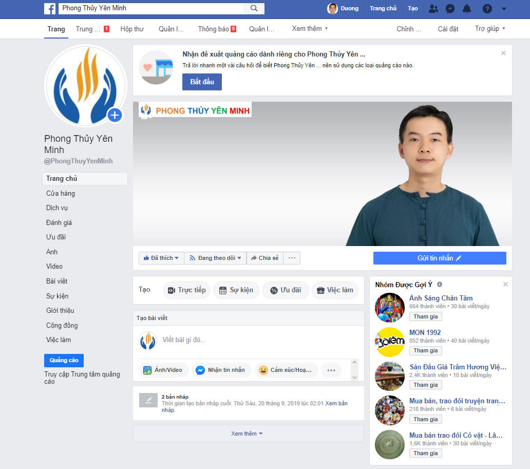 Fanpage của Phong Thủy Yên Minh Fanpage của Phong Thủy Yên Minh