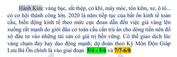 Dự báo đầu tư năm 2020 của Phong Thủy Yên Minh Dự báo đầu tư năm 2020 của Phong Thủy Yên Minh