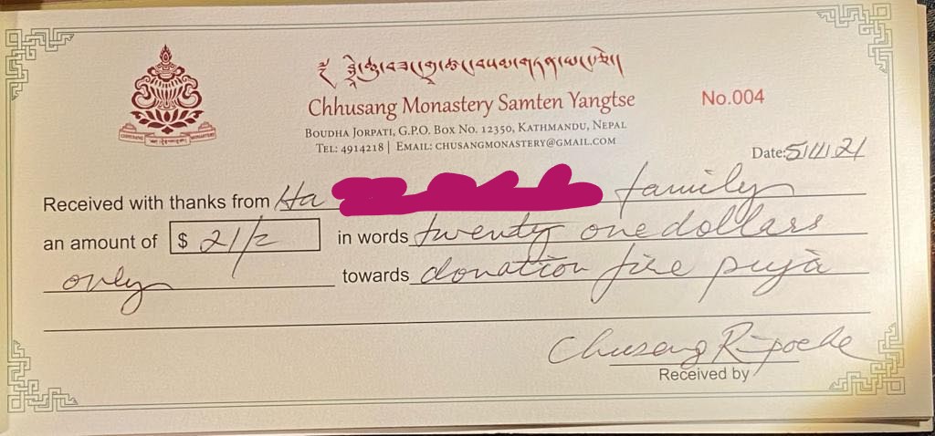 Giấy chứng nhận đóng góp cho Lễ Hỏa tịnh của khách của Phong Thủy Yên Minh Giấy chứng nhận đóng góp cho Lễ Hỏa tịnh của khách của Phong Thủy Yên Minh