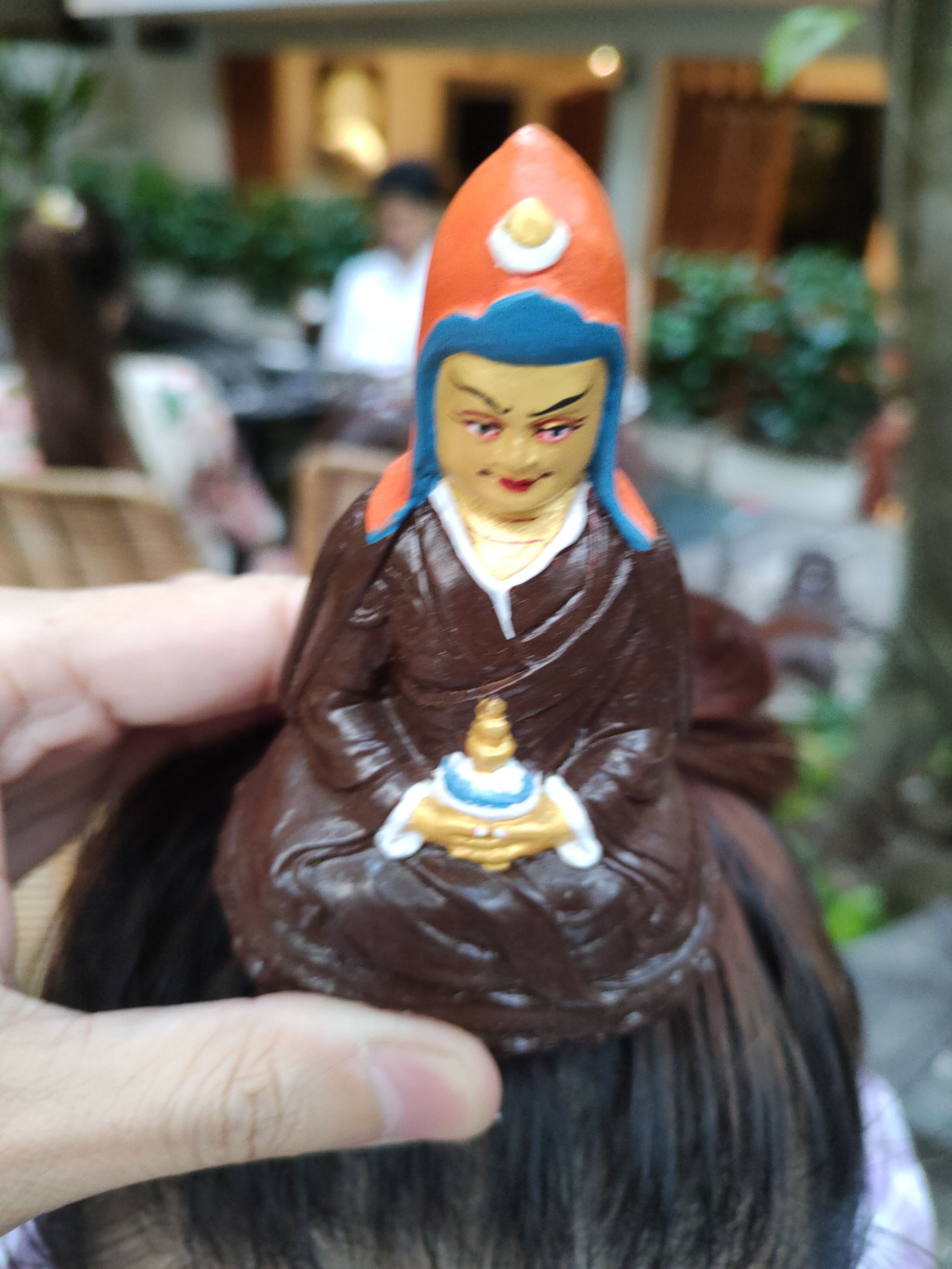 Khách nhận gia trì của Đạo sư Liên Hoa Cực Lạc ở trên đỉnh đầu Khách nhận gia trì của Đạo sư Liên Hoa Cực Lạc ở trên đỉnh đầu