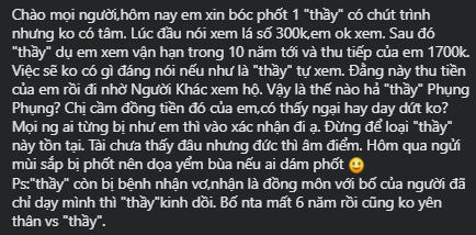 Phốt thầy Bát tự Phốt thầy Bát tự