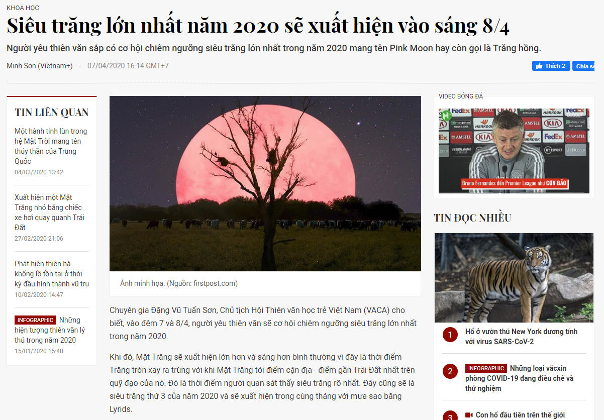 Siêu trăng tác động Covid 19 Siêu trăng tác động Covid 19
