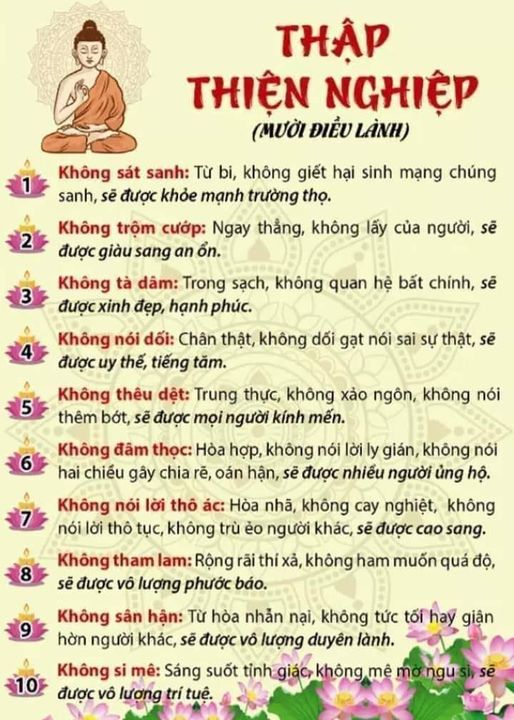 Giữ thập giới và quả lành Giữ thập giới và quả lành