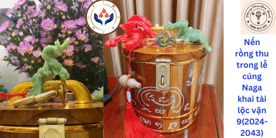 Nến rồng cúng Naga khai tài lộc  vận 9(2024-2043)3 tháng Thìn, Tỵ, Ngọ