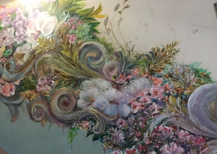 Tranh Phoing Thủy họa tiết hoa Tranh Phoing Thủy họa tiết hoa