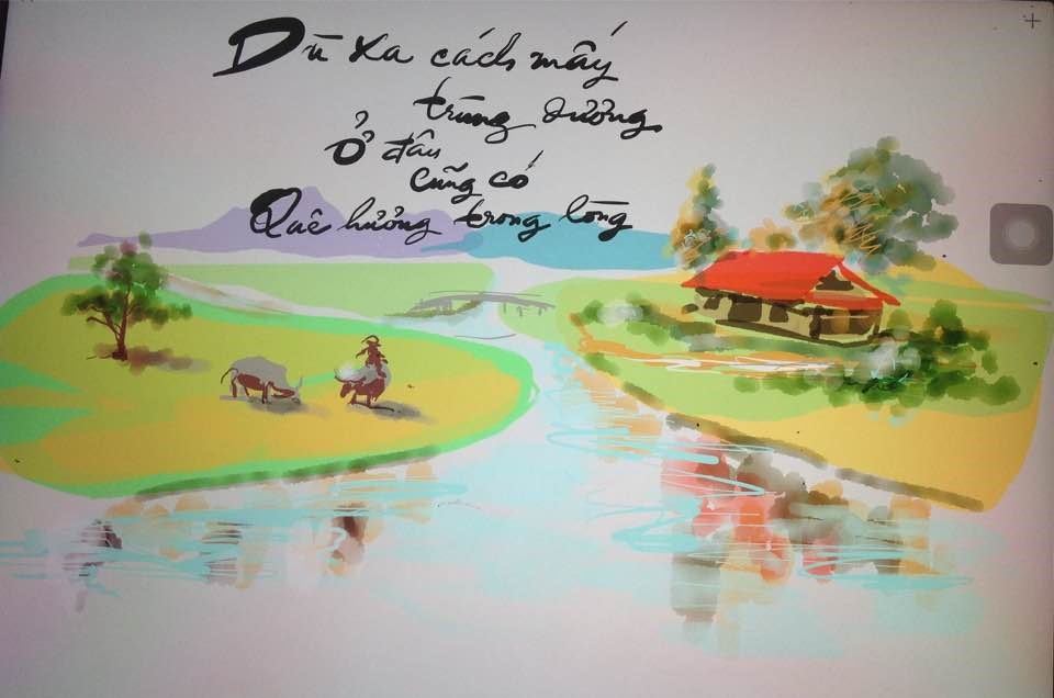 Tranh phong thủy quê hương - hạnh phúc từ những điều giản dị Tranh phong thủy quê hương - hạnh phúc từ những điều giản dị