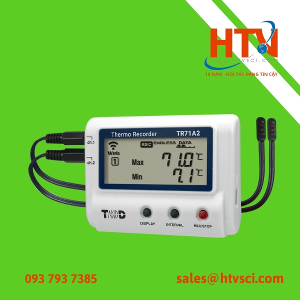 DATA LOGGER thiết bị ghi nhiệt độ, kết nối wifi/ bluetooth TR-71A2