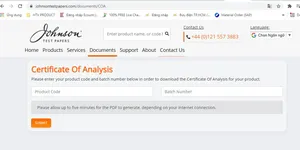 CÁCH TẢI COA CỦA QUE THỬ NHANH JOHNSON