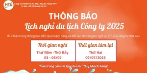 HTV thông báo lịch nghỉ du lịch công ty 2025