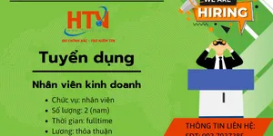 HTVLAB THÔNG BÁO TUYỂN DỤNG NHÂN SỰ - 2 NV KINH DOANH