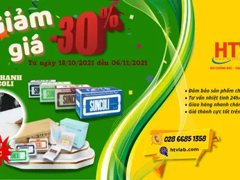 HOT: CHƯƠNG TRÌNH GIẢM GIÁ 30% SẢN PHẨM TEST NHANH VI SINH SUNCOLI - NHẬT BẢN