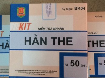 Kit kiểm tra nhanh hàn the BK04 của Bộ Công An Việt Nam