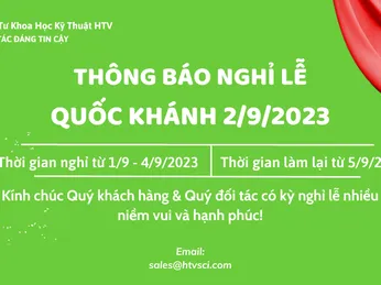 Thông báo nghỉ lễ Quốc khánh 2/9/2023