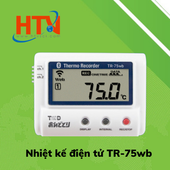 Nhiệt kế điện tử TR-75wb, Dữ liệu được download qua Bluetooth, mạng LAN và cổng USB.