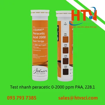 Test nhanh peracetic 0-2000 ppm PAA  (228.1)
