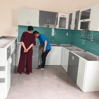 Tủ bếp kính