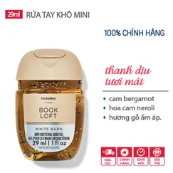 Gel rửa tay khô dưỡng ẩm diệt khuẩn mini Book Loft - Bath & Body Works | Chính hãng Mỹ - 29ml