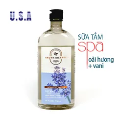 Sữa tắm hương spa thư giãn Oải hương & Vani Sleep Lavender Vanilla - Bath & Body Works | 2022 - chính hãng Mỹ