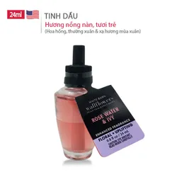 Tinh Dầu thơm Xông Phòng Rose Water & Ivy hương hoa hồng tươi tắn - Bath & Body Works 24ml - Chính hãng U.S.A