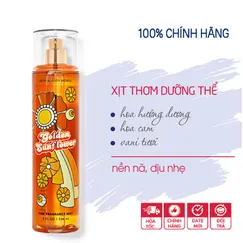Xịt thơm toàn thân Golden Sunflower - Bath & Body Works 236ml | Chính hãng Mỹ