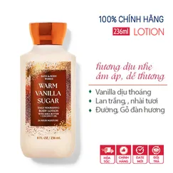Sữa dưỡng thể Warm Vanilla Sugar | Bath and Body Works 236ml | Chính hãng Mỹ