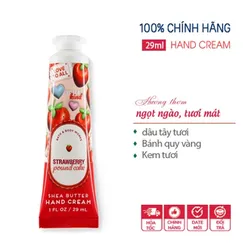 Kem dưỡng da tay vitamin E Strawberry Pound Cake lưu hương ngọt ngào lôi cuốn - Bath and Body Works 29ml - Chính hãng Mỹ