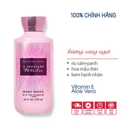 (Hàng Mỹ) Sữa tắm vitamin E hương ngọt ngào, nồng nàn, duyên dáng A Thousand Wishes - Bath & Body Works 295ml