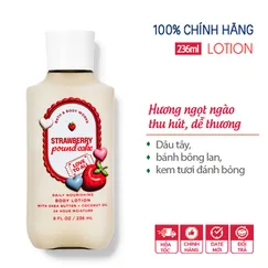 Sữa dưỡng thể Strawberry Pound Cake  - Bath & Body Works 236ml | Chính hãng Mỹ