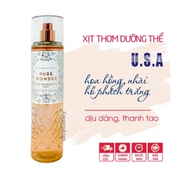 Xịt thơm body Pure Wonder dưỡng ẩm lưu hương cơ thể - Bath and Body Works 236ml | Chính hãng Mỹ