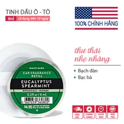 Nước Hoa Tinh Dầu Khử Mùi Làm Thơm Xe Hơi Ô tô mùi ngọt | Eucalyptus Spearmint - Bath & Body Works 6ml | chính hãng Mỹ