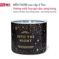 Nến Sáp Thơm Phòng Into The Night cao cấp 3 tim (411g) | hương sang trọng quyến rũ - Bath & Body Works | Chính hãng Mỹ