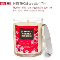 Chính hãng Mỹ | Nến Sáp Thơm Phòng Japanese Cherry Blossom cao cấp - Bath & Body Works 227g