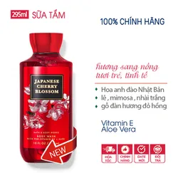 Sữa tắm vitamin E Japanese Cherry Blossom - Bath & Body Works 295ml | Chính hãng Mỹ mẫu 2024