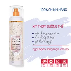 Xịt thơm toàn thân Always & Forever body mist hương ngọt ngào lãng mạn - Bath and Body Works 236ml | Chính hãng Mỹ