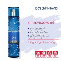 Xịt thơm toàn thân Aqua Hour body mist hương sang trọng thanh mát - Bath and Body Works 236ml | Chính hãng Mỹ