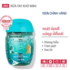 Gel rửa tay khô dưỡng ẩm diệt khuẩn mini Ariel | Disney Princess - Bath & Body Works | Chính hãng Mỹ - 29ml