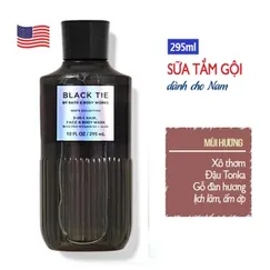 Sữa tắm gội nam Black Tie hương thơm lịch lãm - Bath and Body Works 295ml - Chính hãng Mỹ