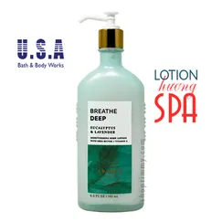 Sữa dưỡng thể thư giãn Breathe Deep Eucalyptus Lavender Aromatherapy | hương bạch đàn oải hương | Bath and Body Works 192ml | Chính hãng Mỹ