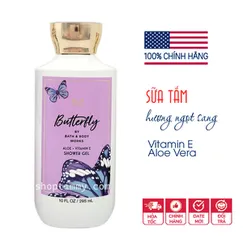 Chính hãng Mỹ | Sữa tắm vitamin e hương Butterfly ngọt ngào quyến rũ - Bath & Body Works 236ml