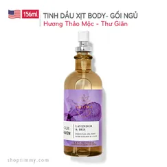 Tinh Dầu Thư Giãn Xịt thơm gối ngủ & cơ thể - Calm Haven | Lavender & Iris - Bath & Body Works Aromatherapy | Chính hãng Mỹ 156ml