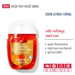 Gel rửa tay khô dưỡng ẩm diệt khuẩn mini Calypso Clementine - Bath & Body Works | Chính hãng Mỹ - 29ml