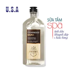 Sữa tắm hương spa thư giãn Cerdawood Sauna tinh dầu hoắc hương & khuynh diệp - Bath & Body Works 295ml | Chính hãng Mỹ