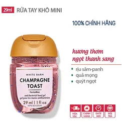 Gel rửa tay khô dưỡng ẩm diệt khuẩn mini Champagne Toast hương rượu nồng - Bath & Body Works (Mỹ) - 29ml