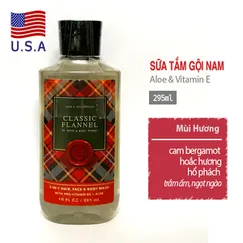 Sữa tắm, gội đầu, rửa mặt cho nam giới Classic FLannel  - Bath and Body Works chính hãng Mỹ | 295ml
