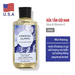Sữa tắm, gội đầu, rửa mặt Coastal Cliffs 3 in 1 cho nam giới - Bath and Body Works chính hãng Mỹ | 295ml