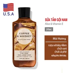 Sữa tắm, gội đầu, rửa mặt Coffee & Whiskey 3 in 1 cho nam giới - Bath and Body Works chính hãng Mỹ | 295ml
