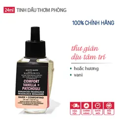 Tinh Dầu thơm Xông Phòng Comfort Vanilla Patchouli thư giãn, dịu tâm trí - Bath & Body Works 24ml - Chính hãng U.S.A