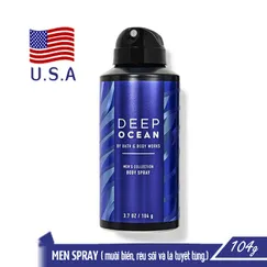 Xịt khử mùi toàn thân nam Deep Ocean - Bath and Body Works 104g | Chính hãng Mỹ